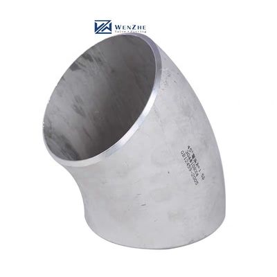 ステンレス鋼 304 316 45 度 長半径肘 1"-4" DN25-DN100 ヘッドコード 円筒形