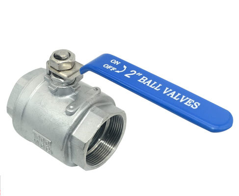 工業用ステンレス鋼 316 2" NPT 女性 フルポートボールバルブ ビニールハンドル WOG1000
