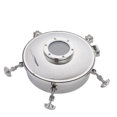 衛生用 SS304 SS316L ステンレス鋼丸型圧力マンスホールカバー