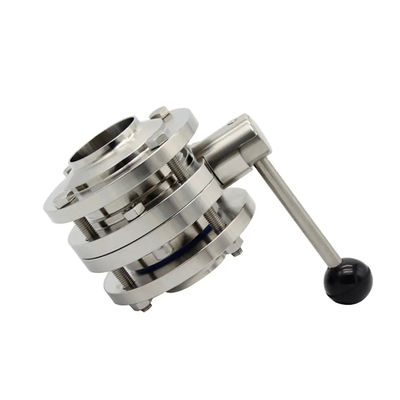 1/8"--4" WZ 食品級 不鋼 304 316L 衛生用 3 PCS 手動 バターフライバル 均等