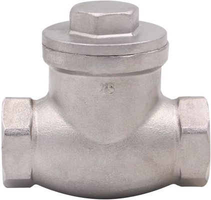 女性糸 1/2 インチ スイングチェックバルブ WOG 200 PSI ステンレス鋼 SS304 CF8M NPT