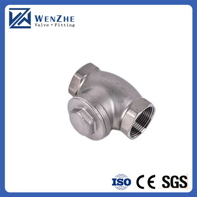 女性糸 1/2 インチ スイングチェックバルブ WOG 200 PSI ステンレス鋼 SS304 CF8M NPT