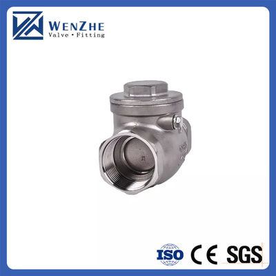 女性糸 1/2 インチ スイングチェックバルブ WOG 200 PSI ステンレス鋼 SS304 CF8M NPT