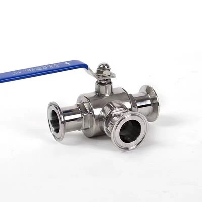 ステンレス鋼 304 316 316L 鋳造 衛生用 3 方向マニュアルボールバルブ 1/2 インチ DIN 3A SMS