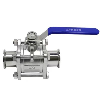 WZ 食品級不鋼 304 316 316L ボールバルブ 衛生用真空 3pc ボールバルブ DIN SMS 3A