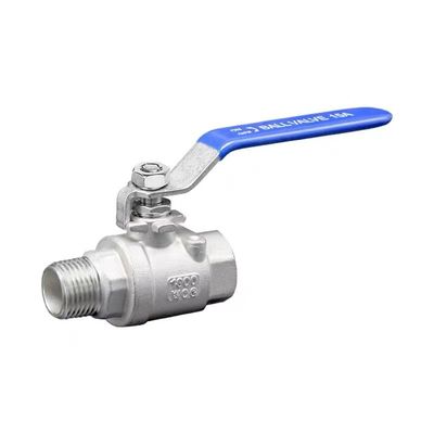 ステンレススチール 304 316 2PC ボールバルブ NPT/BSP スレッド 1/4''-4.0' 接続ビニールハンドルカバー