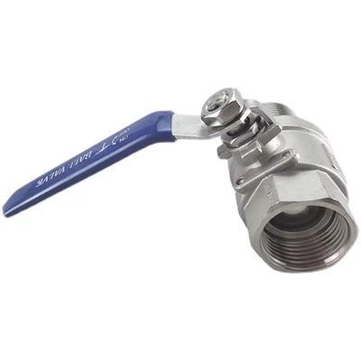 ステンレススチール 304 316 2PC ボールバルブ NPT/BSP スレッド 1/4''-4.0' 接続ビニールハンドルカバー