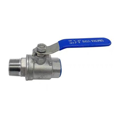 ステンレススチール 304 316 2PC ボールバルブ NPT/BSP スレッド 1/4''-4.0' 接続ビニールハンドルカバー