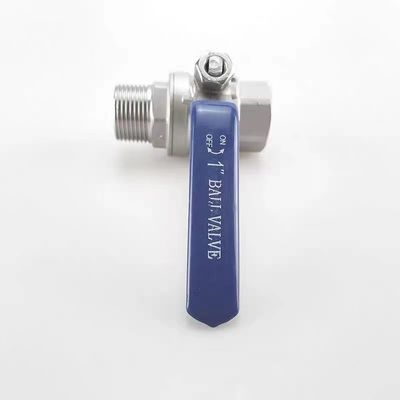 ステンレススチール 304 316 2PC ボールバルブ NPT/BSP スレッド 1/4''-4.0' 接続ビニールハンドルカバー