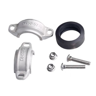 鋳造ステンレス鋼 304 316 316L 高圧ローブチューブジョイントクランプ 1"-4" DN25-DN100