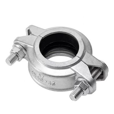 鋳造ステンレス鋼 304 316 316L 高圧ローブチューブジョイントクランプ 1"-4" DN25-DN100