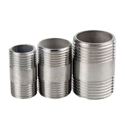 WZ 1/8"-4"ステンレス鋼 201 301 316 NPT BSPスレッドパイプフィッティング NIPPLEコネクタ