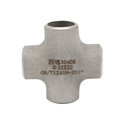 ステンレス鋼 SCH40S バット・ウェールドパイプ 配列 4 方向クロスコネクタ 1"-4" DN25-DN100
