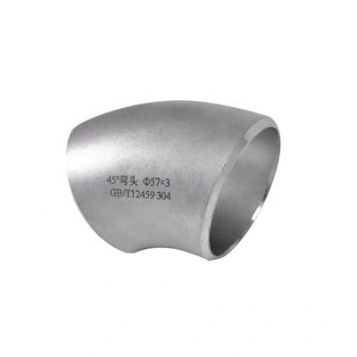 ステンレス鋼 304 316 45 度 長半径肘 1"-4" DN25-DN100 ヘッドコード 円筒形