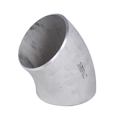 ステンレス鋼 304 316 45 度 長半径肘 1"-4" DN25-DN100 ヘッドコード 円筒形