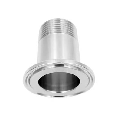 シルバー 1/2" 3/4" BSP 男性 NPT スレッドフェルルールタイプ トライクランプパイプ