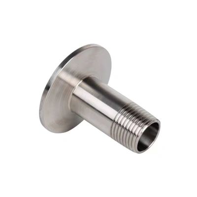 シルバー 1/2" 3/4" BSP 男性 NPT スレッドフェルルールタイプ トライクランプパイプ
