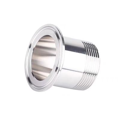 シルバー 1/2" 3/4" BSP 男性 NPT スレッドフェルルールタイプ トライクランプパイプ