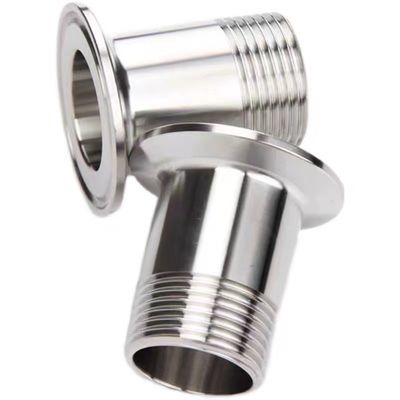シルバー 1/2" 3/4" BSP 男性 NPT スレッドフェルルールタイプ トライクランプパイプ