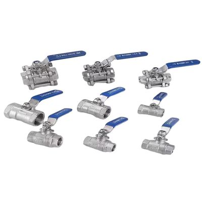工業用ステンレス鋼 316 2" NPT 女性 フルポートボールバルブ ビニールハンドル WOG1000