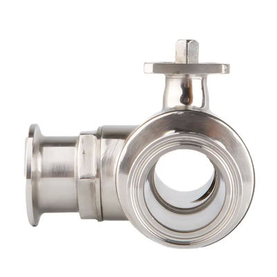 食品級シルバー T型 TRI CLAMP 3方向ボールバルブ ステンレス鋼 304 316 WZ 3A/DIN/SMS
