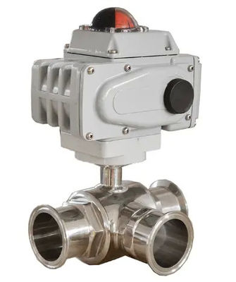 食品級シルバー T型 TRI CLAMP 3方向ボールバルブ ステンレス鋼 304 316 WZ 3A/DIN/SMS
