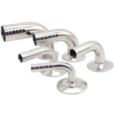 衛生用 SS304 316 316L トライクランプ 90DEG ホース バーブ トライクローバー 互換性 ホース カップリング 適合性 食品グレード アダプター