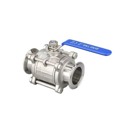DN20-DN300 衛生用ステンレス鋼 3pcs ボールバルブ トリクランプ接続とサイズ