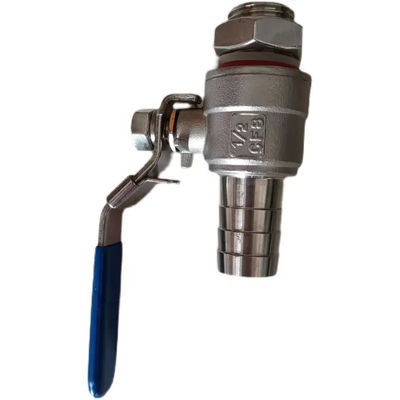 シルバーWZ 1/2"ステンレススチール304 2PC スレッド付きSSスレッド付きホースボールバルブ