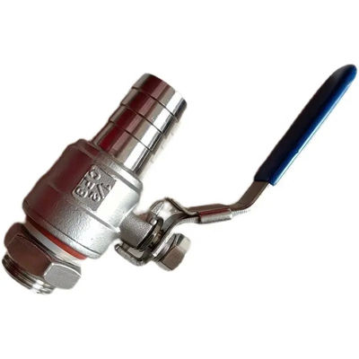 シルバーWZ 1/2"ステンレススチール304 2PC スレッド付きSSスレッド付きホースボールバルブ