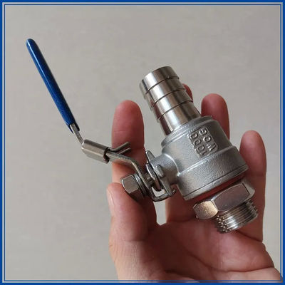 シルバーWZ 1/2"ステンレススチール304 2PC スレッド付きSSスレッド付きホースボールバルブ