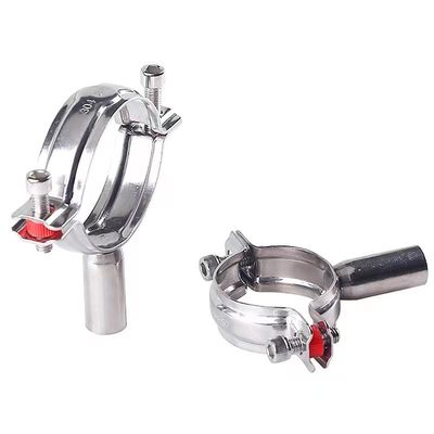 WZ 衛生用 SS 304 316 シングルピン クランプ トリ クランプ フィッティング パイプ ハンガー パイプホルダー 1/8"--4