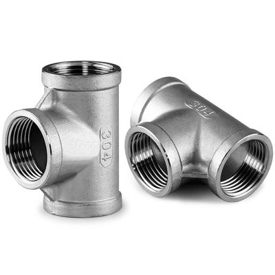 1/2インチティー 女性 NPT T 形 3 Way 鋳管フィッティング OEM サポート ステンレス鋼 304