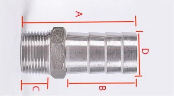 ステンレス鋼 1 "ホースバーブ×3/4" NPT 男性用家庭用醸造パイプ