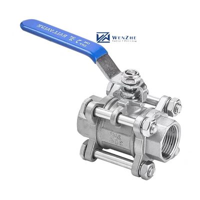 ステンレス鋼304/316 3 パーツタイプ スクロールスレッドボールバルブ NPT BSPT G 重用用