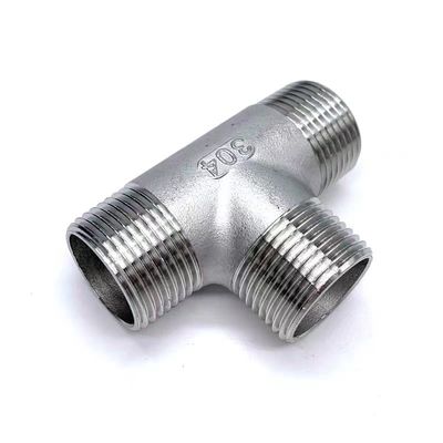 3 Wayステンレス鋼 1/2 " NPT 男性スレッドTパイプホースフィッティング 鋳造 男性ティーフィッティング