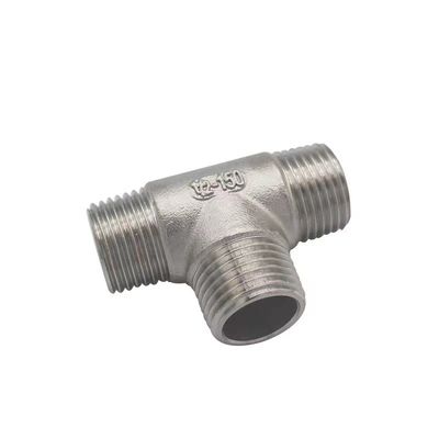 3 Wayステンレス鋼 1/2 " NPT 男性スレッドTパイプホースフィッティング 鋳造 男性ティーフィッティング