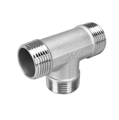 3 Wayステンレス鋼 1/2 " NPT 男性スレッドTパイプホースフィッティング 鋳造 男性ティーフィッティング