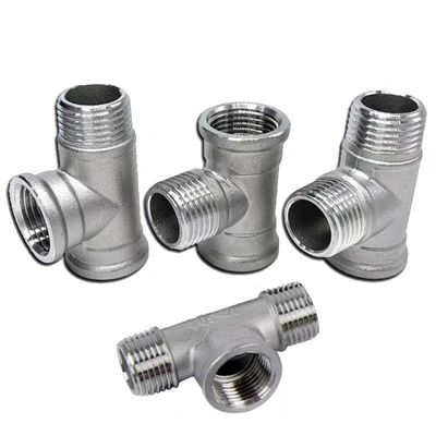 3 Wayステンレス鋼 1/2 " NPT 男性スレッドTパイプホースフィッティング 鋳造 男性ティーフィッティング