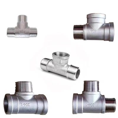 3 Wayステンレス鋼 1/2 " NPT 男性スレッドTパイプホースフィッティング 鋳造 男性ティーフィッティング