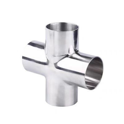 鉄鋼 316 304 シリンダ式ヘッド コード 4 Way Cross Pipe Fitting for Industrial