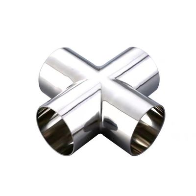 鉄鋼 316 304 シリンダ式ヘッド コード 4 Way Cross Pipe Fitting for Industrial