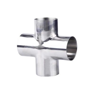 鉄鋼 316 304 シリンダ式ヘッド コード 4 Way Cross Pipe Fitting for Industrial