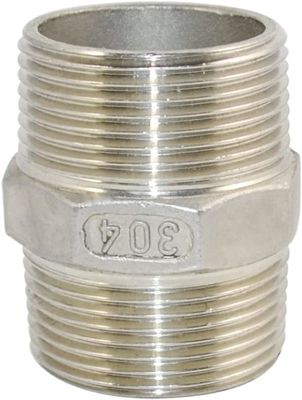1-1/4 "x 1-1/4" NPT 男性スレッドヘックス ニップルステンレス鋼 304 迅速カップラーパイプフィッティング