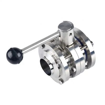 鋳造 SS304 316 316L ロック ハンドル フルポート 3 パーツ バット 溶接 バルブ 3A DIN SMS
