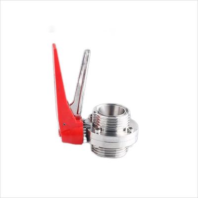衛生用 SS304 / 316L マニュアル 男性スレッドバタフライバル ODM