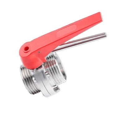 衛生用 SS304 / 316L マニュアル 男性スレッドバタフライバル ODM