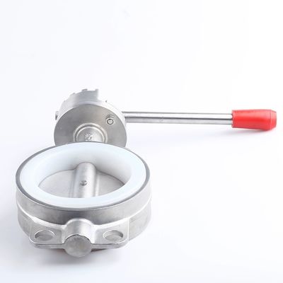衛生用ステンレス鋼 SS304/316L 溶接接続 マニュアル バターフライバル D71X-16P