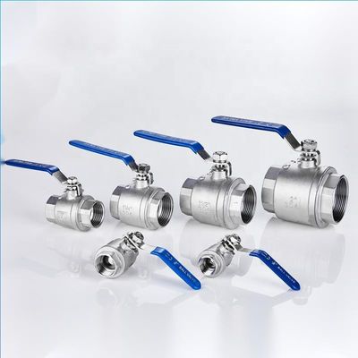 SS304 DN32 高圧用女性用スレッド式手動制御ボールバルブ