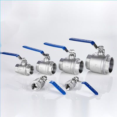 SS304 DN50 高温用女性用スレッド式手動制御ボールバルブ